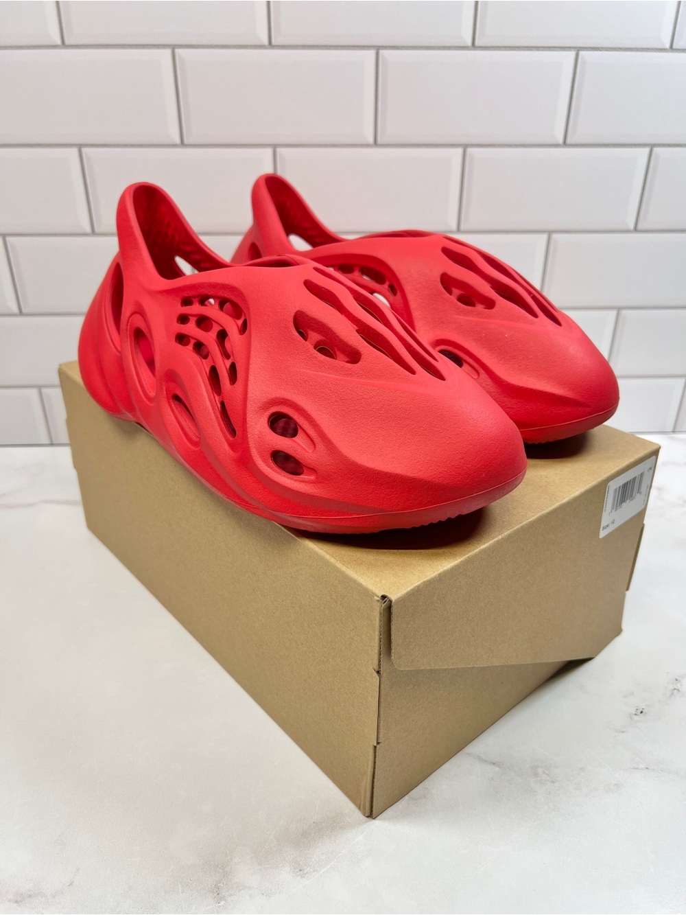 Adidas Yeezy Boost Foam Runner Vermilion Red Runners Foamrunner Foamrunners
